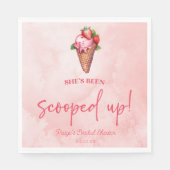 Sie ist erschossen! Eiscreme-Brautparty Serviette (Vorderseite)