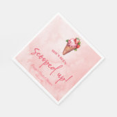 Sie ist erschossen! Eiscreme-Brautparty Serviette (Ecke)