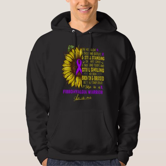 Sie ist Fibromyalgie-Kriegerin und ich Hoodie (Vorderseite)
