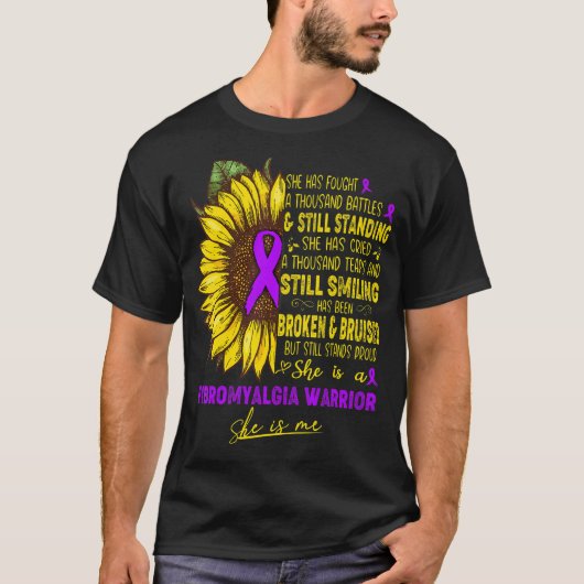 Sie ist Fibromyalgie-Kriegerin und ich T-Shirt (Vorderseite)