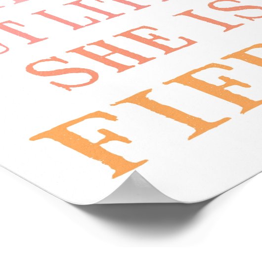 Sie ist Fierce Poster Print (Ecke)