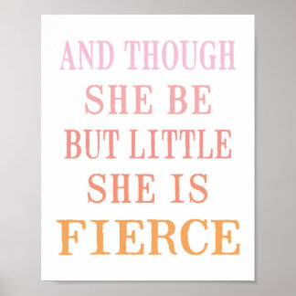 Sie ist Fierce Poster Print