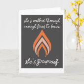 Sie ist Fireproof 5"x7"-Karte Karte (Gelbe Blume)