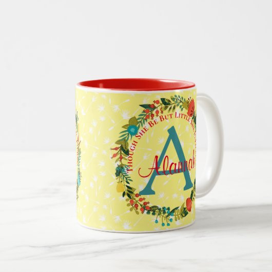 Sie ist Franziskanerin Zweifarbige Tasse (VorderseiteRechts)