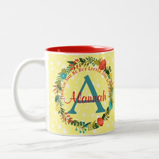 Sie ist Franziskanerin Zweifarbige Tasse (Links)