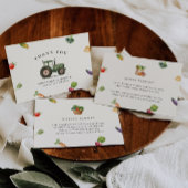 Sie ist frisch vom Bauer Market Brautparty Dankeskarte