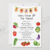 Sie ist frisch vom Brautparty der Marktwagen. Einladung (Vorderseite)