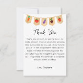 Sie ist frisch vom Brautparty der Veggies des Mark Dankeskarte (Vorderseite)