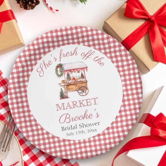 Sie ist frisch vom Brautparty der Weihnachtsfeier Pappteller