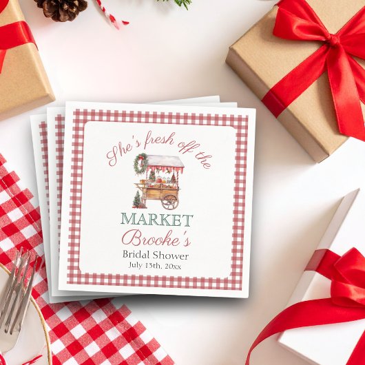 Sie ist frisch vom Brautparty der Weihnachtsfeier Serviette