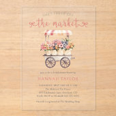Sie ist frisch vom Brautparty des Marktes Acryleinladungen (Vorderseite)