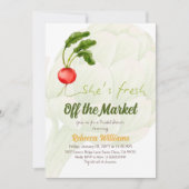Sie ist frisch vom Brautparty des Marktes Einladung (Vorderseite)