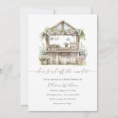 Sie ist frisch vom Brautparty des Marktes Einladung (Vorderseite)