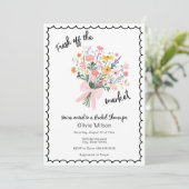 Sie ist frisch vom Brautparty des Marktes Einladung (Stehend Vorderseite)