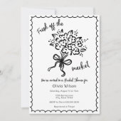 Sie ist frisch vom Brautparty des Marktes Einladung (Vorderseite)