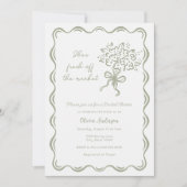 Sie ist frisch vom Brautparty des Marktes Einladung (Vorderseite)