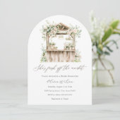 Sie ist frisch vom Brautparty des Marktes Einladung (Stehend Vorderseite)