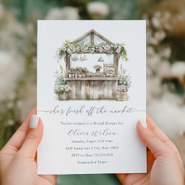 Sie ist frisch vom Brautparty des Marktes Einladung