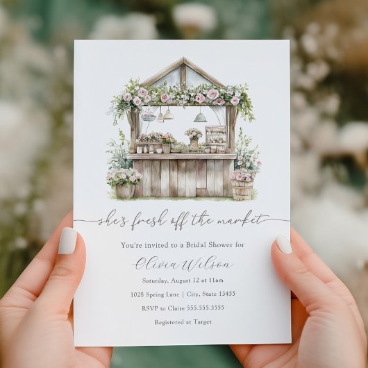 Sie ist frisch vom Brautparty des Marktes Einladung