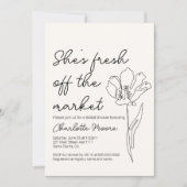 Sie ist frisch vom Brautparty des Marktes Einladung (Vorderseite)