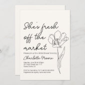 Sie ist frisch vom Brautparty des Marktes Einladung (Vorne/Hinten)
