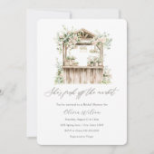 Sie ist frisch vom Brautparty des Marktes Einladung (Vorderseite)