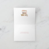 Sie ist frisch vom Brautparty des Marktes gefaltet Dankeskarte (Innenseite)