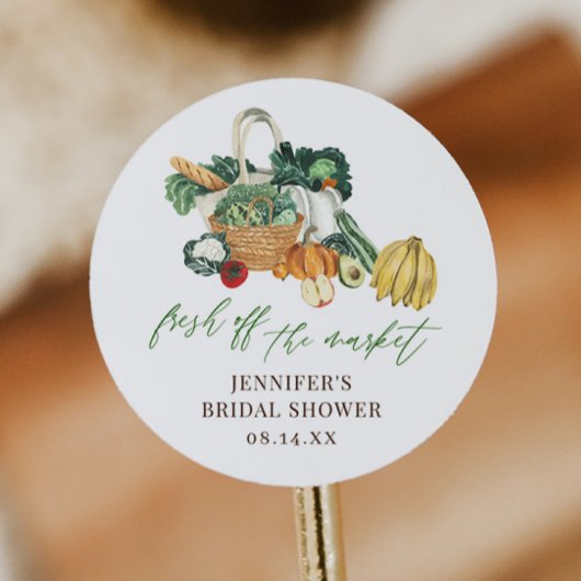 Sie ist frisch vom Brautparty des Marktes Runder Aufkleber