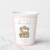 Sie ist frisch vom Brautparty des Marktfalles Pappbecher (Vorderseite)
