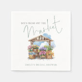 Sie ist frisch vom Brautparty "Marktname" Serviette (Vorderseite)