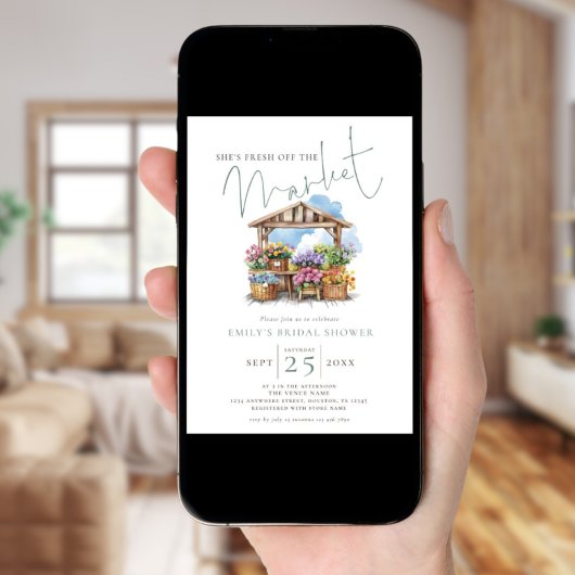 Sie ist frisch vom Market-Sage-Brautparty Einladung