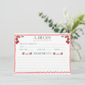 Sie ist frisch vom Markt Brautparty Rezept Begleitkarte (Stehend Vorderseite)