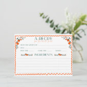 Sie ist frisch vom Markt Brautparty Rezept Begleitkarte (Stehend Vorderseite)