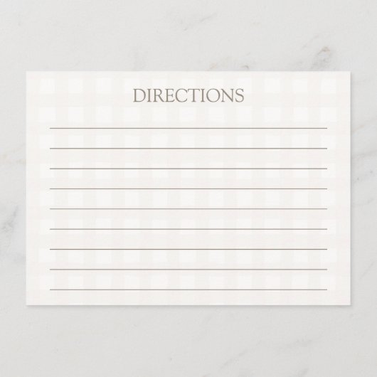 Sie ist frisch vom Markt Brautparty Rezept Begleitkarte (Rückseite)