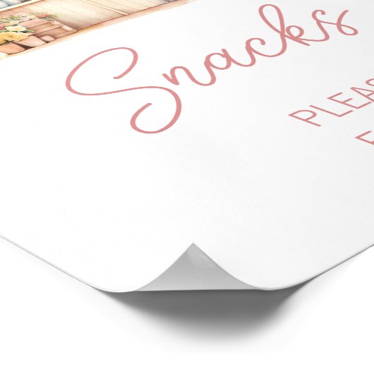 Sie ist frisch vom Markt Brautparty Snacks Poster (Ecke)