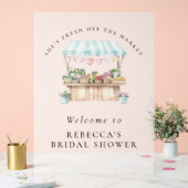 Sie ist frisch vom Markt Brautparty Willkommen Acrylschild (Hochzeit)