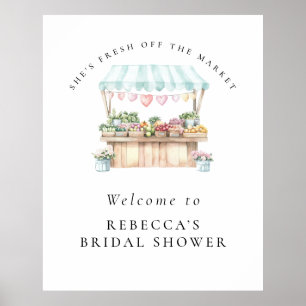 Sie ist frisch vom Markt Brautparty Willkommen Poster