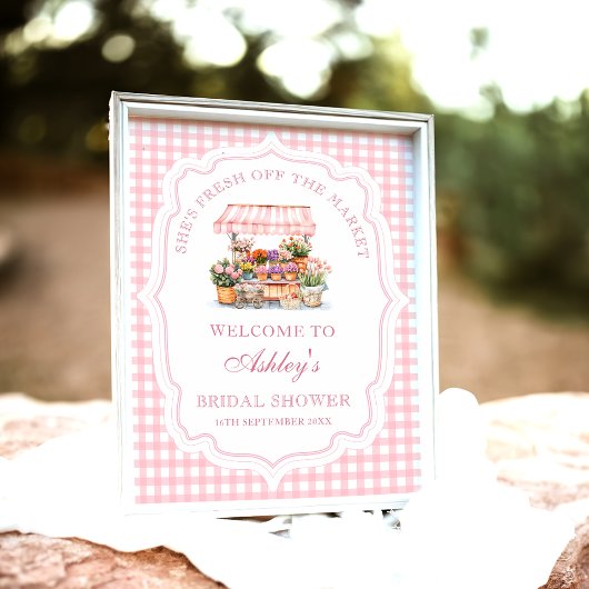 Sie ist frisch vom Markt Brautparty Willkommen Poster