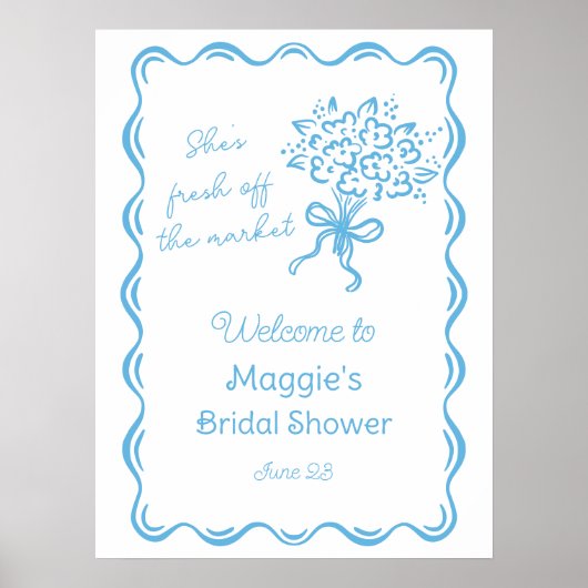 Sie ist frisch vom Markt-Bridal-Willkommen Poster (Vorne)