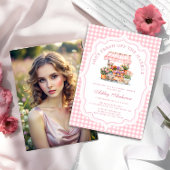 Sie ist frisch vom Markt, das Brautparty der Blume Einladung