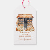 Sie ist frisch vom Markt, das Brautparty der Blume Geschenkanhänger (Rückseite)