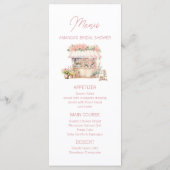 Sie ist frisch vom Markt, das Brautparty der Blume Menükarte (Rückseite)