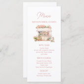 Sie ist frisch vom Markt, das Brautparty der Blume Menükarte (Vorne/Hinten)