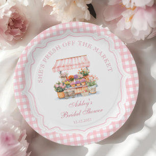 Sie ist frisch vom Markt, das Brautparty der Blume Pappteller
