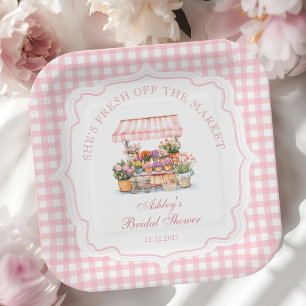 Sie ist frisch vom Markt, das Brautparty der Blume Pappteller