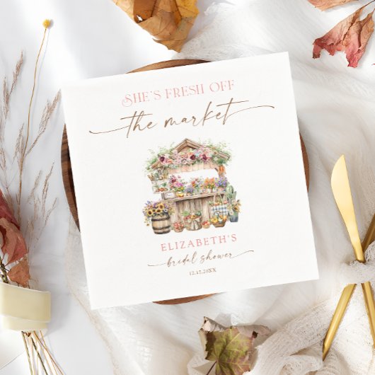 Sie ist frisch vom Markt, das Brautparty der Blume Serviette