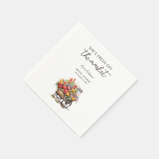 Sie ist frisch vom Markt, das Brautparty der Blume Serviette (Ecke)