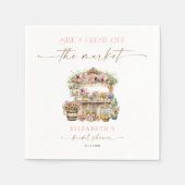 Sie ist frisch vom Markt, das Brautparty der Blume Serviette (Vorderseite)