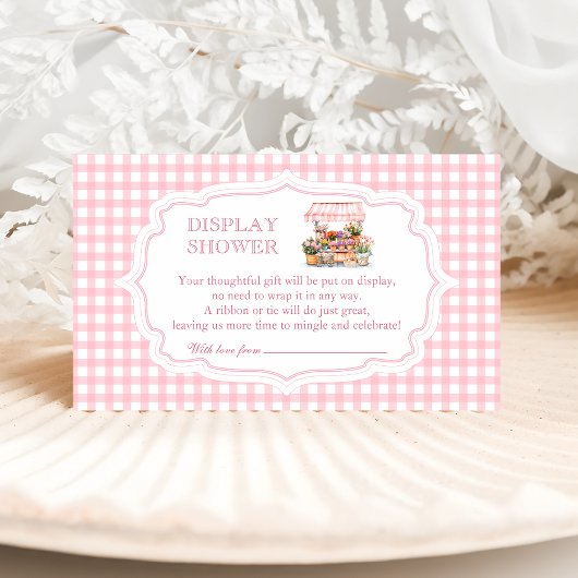 Sie ist frisch vom Markt-Display-Dusche Begleitkarte