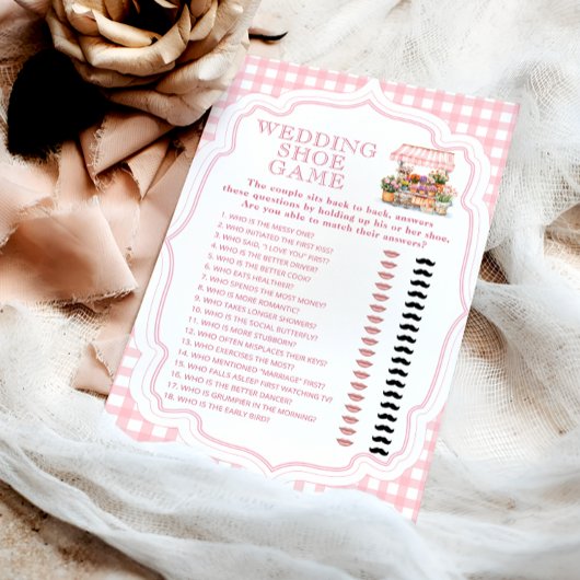 Sie ist frisch vom Markt für die Shoe-Karte